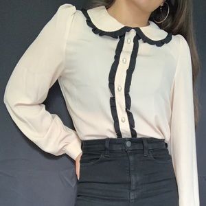 Vintage Blush Pink Blouse